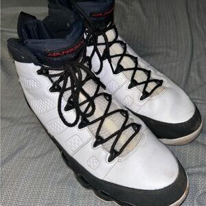 Jordan Men's White and Black Shoes (SPACE JAM 9s)